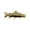 Gold Plated, variant on Rainbow Trout Pin, F001, Realistic Pewter Lapel, Hat, Fishing Brooch, Freshwater Fish Jewelry, Gift, Handmade in USA