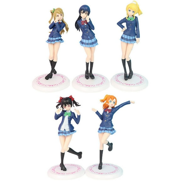 Figura de anime de la colección Love Live Beautiful Girl, 5 piezas