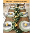 thumbnail image 4 of 15 Inch Round Placemats Set of 6, Cameo Green Retro Greek Key Non Slip Heat Insulation PP Table Mats, Geometric Greece Ancient Rustic Washable Place Mats for Kitchen Dining Party Table Decor, 4 of 7