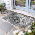thumbnail image 2 of Grey Sea Turtle Doormat Outdoor Entrance 24"x36", Coastal Nautical Summer Beach Vintage Absorb Moisture Dirt Door Mats, Non-Slip Rubber Backing Floor Mats Indoor, Low-Profile Front Door Rugs, 2 of 9
