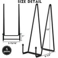 5 Pack 12 Inch Plate Holder Display Stands, Large Metal Black Frame