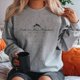 thumbnail image 2 of Camisa de Larga para Mujer con Versículo Bíblico, Sudadera con Estampado " Puede Mover Montañas", Top Informal. Flor Gris S, 2 of 3