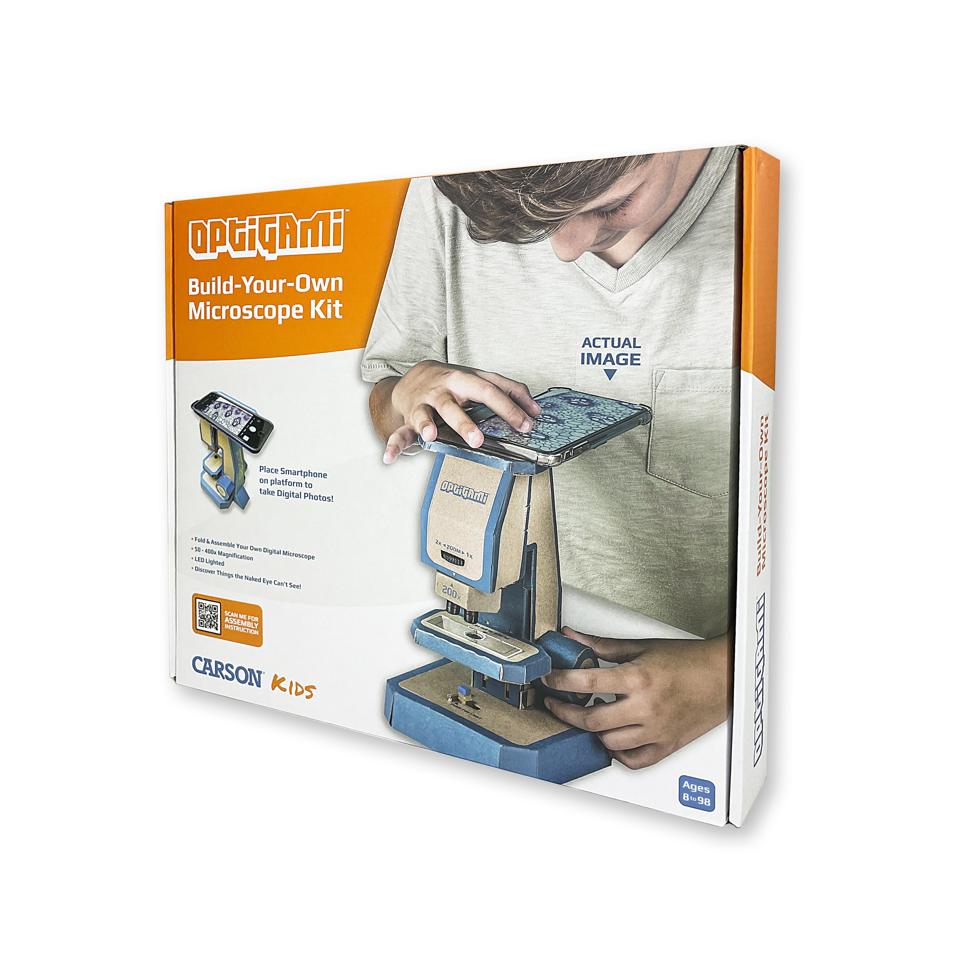 CARSON OG-100 Optigami Build-Your-Own Cardboard Microscope Kit