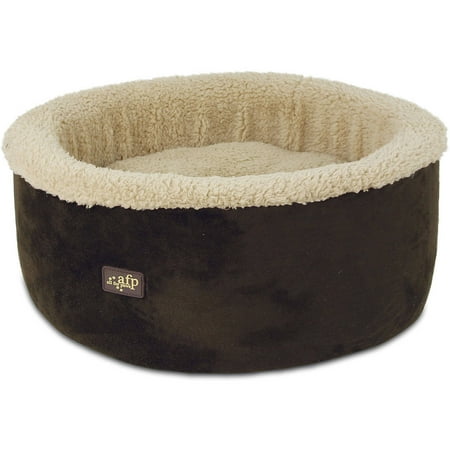 All For Paws Curl and Cuddle Cat Bed, Brown, 32.7