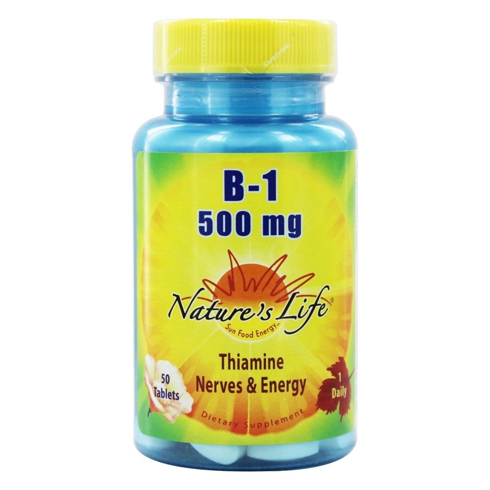 Nature's Life Vitamin B1 500 mg. 50 Tablets
