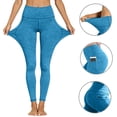 thumbnail image 6 of VV AVEORS High Waisted Yoga Pants For Women Stretchy Tummy Control Leggings Quick Dry Soft Gym Workout Running Pant With Pocket Sky Blue XL, 6 of 6