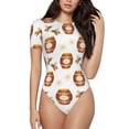 thumbnail image 2 of Fotbe Wooden Barrels With Honey Women's Crew Neck Short Sleeves Bodysuit Tops Round Neck Slim Sleeveless Soft Comfortable Basic-Small, 2 of 7