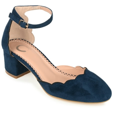 

Journee Collection Womens Edna Wide Width Round Toe Low Block Heel Pumps