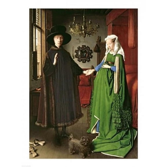 The Portrait of Giovanni Arnolfini and his Wife Giovanna Cenami Poster Print by Jan Van Eyck (18 x 24)