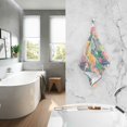 thumbnail image 2 of Yayeee 2 Pack Hand Towels for Bathroom 100% Cotton 16" x 28" Soft Absorbent Kitchen Towel, Yellow Floral Wave, 2 of 7