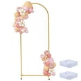 thumbnail image 2 of Huloretions 7.2x4 FT Wedding Backdrop Stand Metal Gold Wedding Arch Backdrop Stand Balloon Arched Frame for Ceremony Birthday Party Graduation Bridal Baby Shower Anniversary Background Decoration, 2 of 8