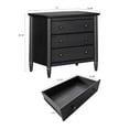 thumbnail image 4 of My Texas House Monroe 3 Drawer Nightstand with USB, Raven Black Oak Finish, 4 of 29