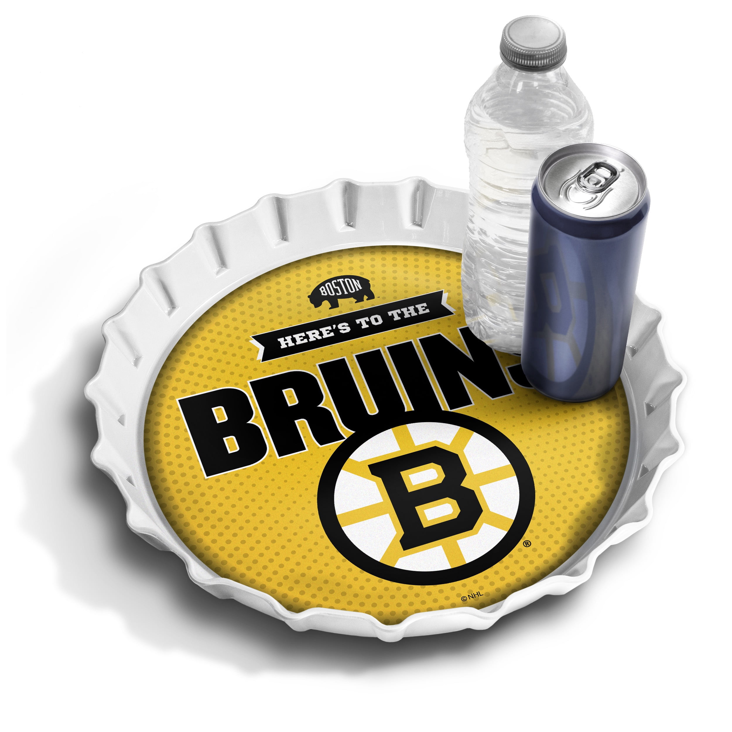 YouTheFan NHL Boston Bruins Bottle Cap Serving Tray