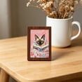 thumbnail image 6 of Roiihwy 6 Styles Reading Cats Mini Framed Wall Art Decor, Colorful Floral Print Small Wooden Picture Frame, 2.4x1.8x0.4in Multicolor, 6 of 6