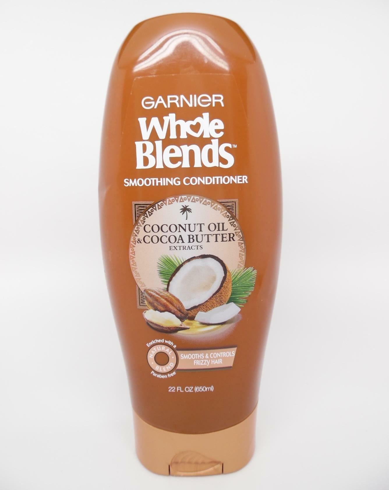 Garnier Whole Blends Smoothing Conditioner, Coconut Oil and Cocoa Butter, 22 fl oz