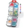 thumbnail image 3 of Pack of 1 Tablet Box, 7 Days 10 Compartments, with Labels and Portable Mini Medicine Cutter, Travel Pill Box, Mini Pill Box, 3 of 8