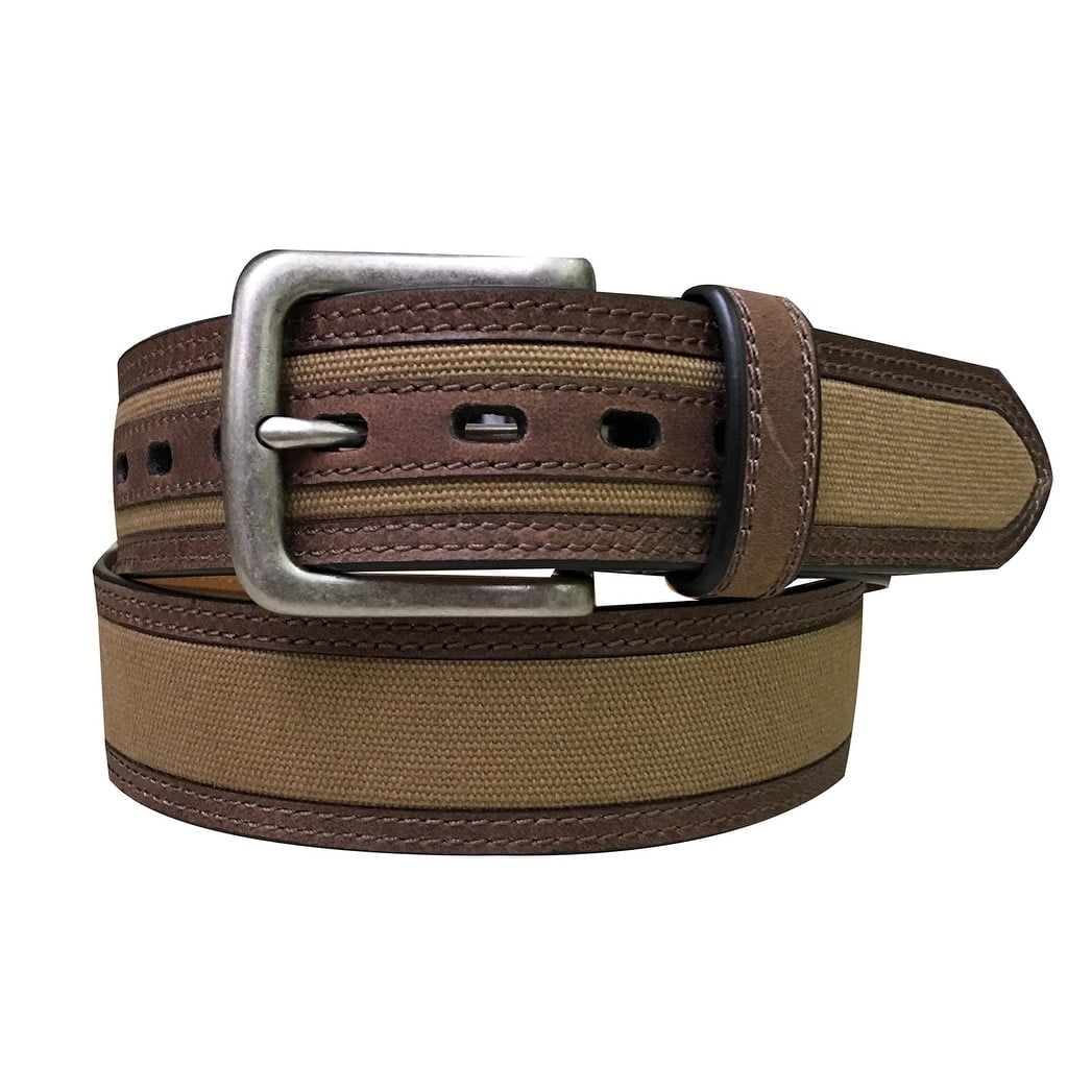 Brand New Berne Thick Leather and Canvas Heavy Duty Work Belt Size 36