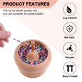 thumbnail image 4 of DIY Making Bead Spinner Holder Gem Workshop Wooden Crafting Project Stringing with Big Eye Needle Gifts, 4 of 8