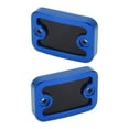 thumbnail image 4 of Front Brake Fluid Reservoir Cover, 2pcs Billet Aluminum Front Brake Reservoir  Rustproof CNC Machined  For Motorcycle Blue, 4 of 8