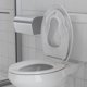 thumbnail image 2 of 19-pulgada blanca elongated toilet seat con built-in para niños pequeños seat - slow close para both child y adult asientos, easy installation para bottom fixing toilet - potty training seat, 2 of 6