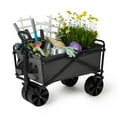 thumbnail image 6 of Seina 150lb Capacity Collapsible Steel Outdoor Utility Wagon Cart, Gray, 6 of 11