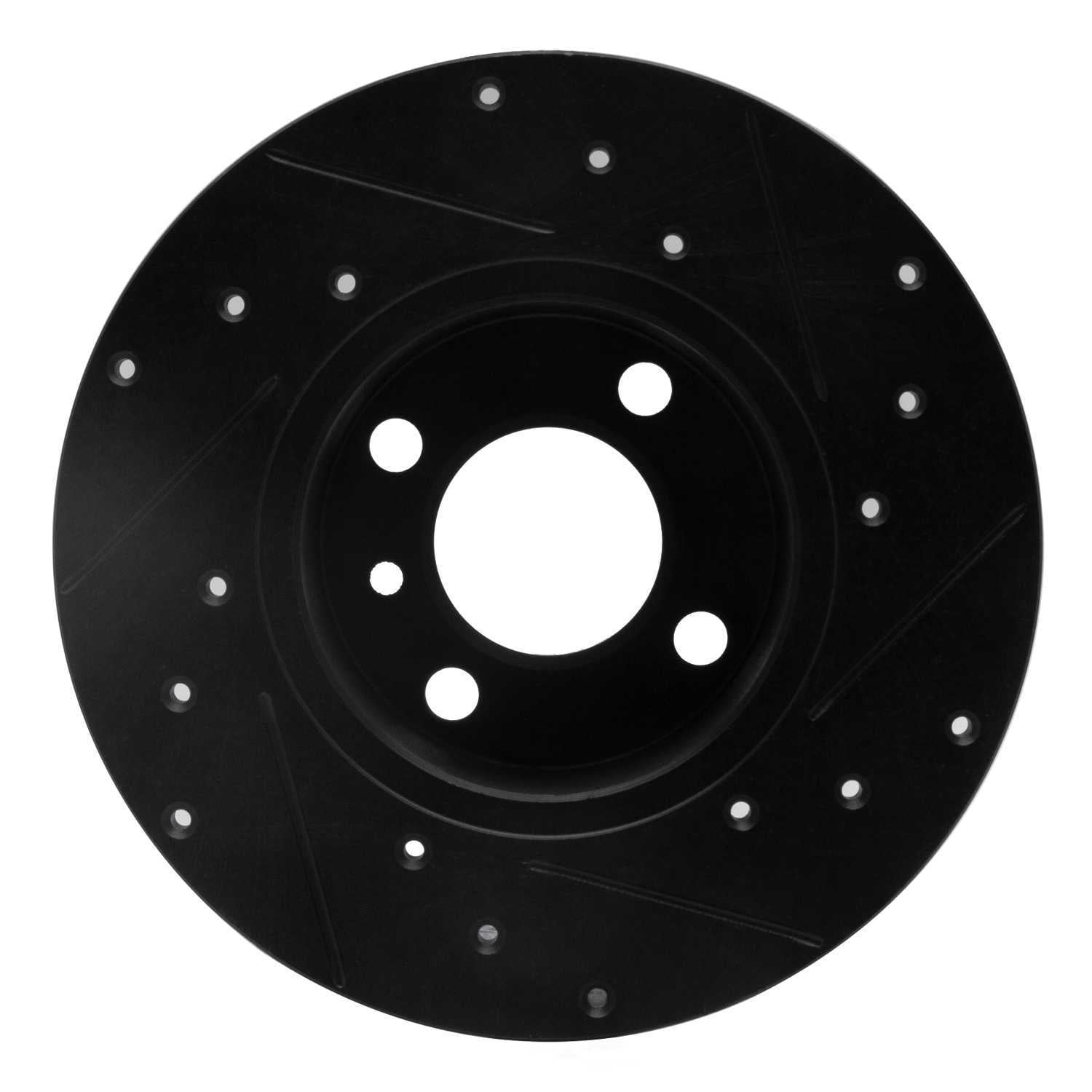 Dynamic Friction Company 633-31006L DFC Brake Rotor - Drilled And Slotted - Black