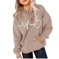 thumbnail image 2 of XQYLOS Heart Print Graphic Hoodies for Teen Girls Long Sleeve Oversized Pullover Cute Sweatshirts Plus Size Fashion Tops, 2 of 5