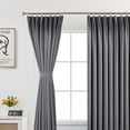 thumbnail image 2 of ZXNYH Pinch Pleat Curtains with Tieback and Hooks, Rust Thermal Insulated Room Darkening Drape for Bedroom, Burnt Orange, 72 Inch Wide by 84 Inches Long, 1 Panel, 2 of 5