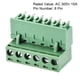 thumbnail image 4 of Conector de bloque de terminales de tornillo PCB de ángulo recto de 5.08mm de 6 pines 5 juegos, 4 of 6