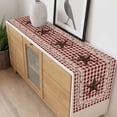 thumbnail image 4 of Farmhouse Table Runner - 72 Inch Long, Kitchen Dining Table Runner Dresser Scarves, Vintage Star Retro Rustic Checked Grid Lodge Farmhouse Decor for Coffee Tables Wedding Party Banquet, 4 of 8