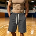 thumbnail image 2 of XAOFW Solid Color Casual Shorts For Man Everyday Wear Relaxed Fit Shorts Travel Party Versatile Bottom, 2 of 4