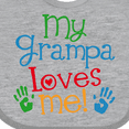 thumbnail image 4 of Inktastic My Grampa Loves Me Boys or Girls Baby Bib, 4 of 4