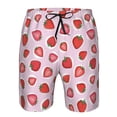 thumbnail image 4 of Kdxio Hand Drawn Strawberry Pattern Mens Casual Shorts - Drawstring Summer Beach Sports Shorts for Men, 4 of 9
