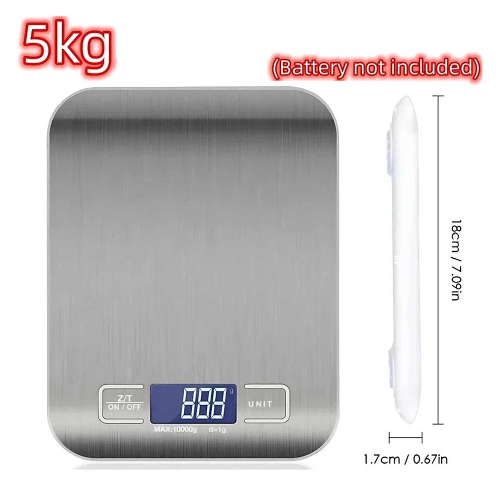 5/1kg Household Kitchen Diet Scales Measuring Tool Slim LCD Digital Scale Electronic ,Multifunction