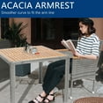 thumbnail image 5 of Cozgesto 3 Pieces Patio Dining Sets Outdoor Patio Furniture Sets with Acacia Wood Table Top Rattan Outdoor Furniture Set for Patio, Yard ,Deck, Grey, 5 of 6