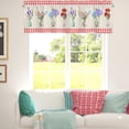 thumbnail image 3 of Watercolor Flowers Vase Plaids Kitchen Valance Curtain 54''x18'' Hydrangea Tulip Lavender Poppy Window Topper Treatments for Kids Toddler Nursery Bedroom Living Room Bathroom Farmhouse, 3 of 7
