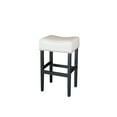 thumbnail image 4 of Erika Brown Backless Leather Bar Stool (Set of 2), 4 of 5