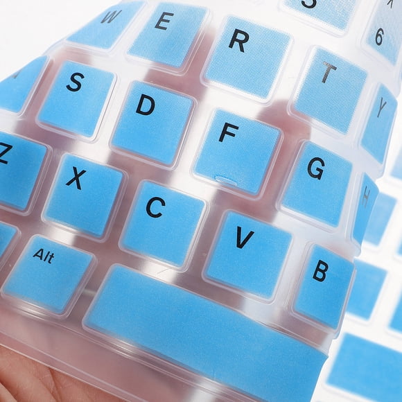 UPOUART 1Pc Rectangle Silicone Protective Cover for Keyboard with Ultra-thin Design 17.3x5.1x0.1in