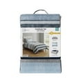thumbnail image 6 of Mainstays Reversible 5 Piece Bed in a Bag Comforter Set with Sheets, Blue and Grey Stripe, Twin-XL, 6 of 7