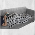 thumbnail image 6 of Cat Soft Flannel Fleece Throw Blanket, Monochrome Pattern with Hand Drawn Style Animal Characters Different Mascots, Cozy Plush for Indoor and Outdoor Use, 70" x 90", Black White, by Ambesonne, 6 of 6