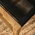 thumbnail image 4 of Modway Vienna Outdoor Patio Teak and Rope Armless Dining ChairsSet of 2 in Natural Black, 4 of 10