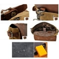 thumbnail image 2 of Full Grain Leather Messenger Bag for Men with Strap, 14.17" Vintage Laptop Leather Bag, 2 of 3