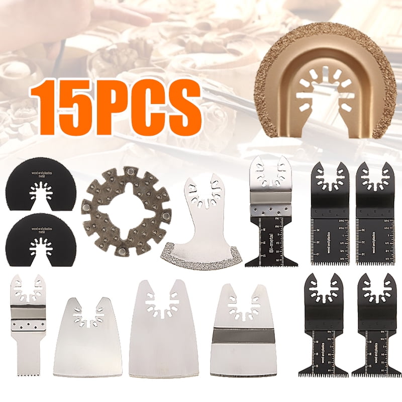 12 15 24 34 38 Pack Universal Oscillating Saw Blades For Fein Multimaster Ridgid Ryobi Craftsman Multi Tool Accessory
