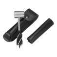 thumbnail image 1 of Herramienta de supervivencia Uxcell para colonos de bushcraft, llave de barrena manual con funda protectora negra de PU para exteriores [Plata], 1 of 1