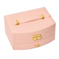 thumbnail image 1 of Minnieouse Caja de almacenamiento de joyas Contenedor Hogar Pendientes universales Collares Anillos Pulseras Cajón Organizador Vitrina Ropa, zapatos y accesorios Miscelánea Rosado 20*16*10 CM Minnieouse AP016114-01, 1 of 6