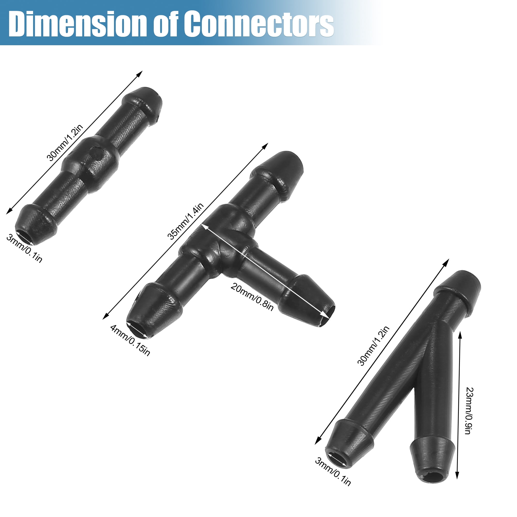 Unique Bargains Front Windshield Nozzles Kit 76810-SZA-A01ZA 1 Set for Honda