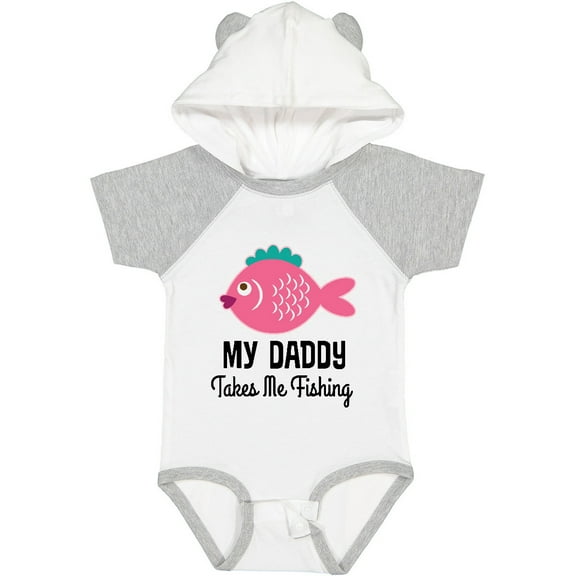 Inktastic Girls Fishing with Daddy Girls Baby Bodysuit