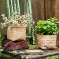 thumbnail image 2 of Straw Basket Style Concrete Planter, 2 of 10