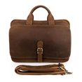 thumbnail image 1 of Genuine Leather Leisure Briefcase Large Laptop Business Handbag For Men, 1 of 4