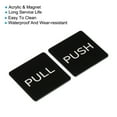 thumbnail image 3 of Cartel de puerta Push Pull Uxcell 2x2", 3 pares de señal de puerta autoadhesiva de acrílico en negro/blanco, 3 of 6